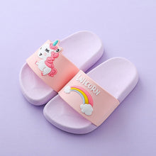 Carregar imagem no visualizador da galeria, Unicorn Slippers For Boy Girl Cartoon Rainbow Shoes 2019 Summer Todder Flip Flops Baby Indoor Slippers Beach Swimming Slipper
