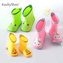 Carregar imagem no visualizador da galeria, KushyShoo Classic Children&#39;s Shoes PVC Rubber Kids Baby Cartoon Shoes Water Shoes Waterproof Rain Boots Toddler Girl Rainboots
