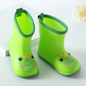 KushyShoo Classic Children's Shoes PVC Rubber Kids Baby Cartoon Shoes Water Shoes Waterproof Rain Boots Toddler Girl Rainboots