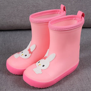 KushyShoo Classic Children's Shoes PVC Rubber Kids Baby Cartoon Shoes Water Shoes Waterproof Rain Boots Toddler Girl Rainboots