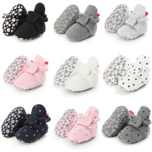 Carregar imagem no visualizador da galeria, Newborn Baby Socks Shoes Boy Girl Star Toddler First Walkers Booties Cotton Comfort Soft Anti-slip Warm Infant Crib Shoes
