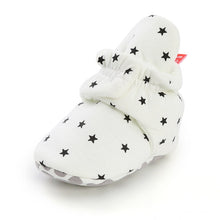 Carregar imagem no visualizador da galeria, Newborn Baby Socks Shoes Boy Girl Star Toddler First Walkers Booties Cotton Comfort Soft Anti-slip Warm Infant Crib Shoes
