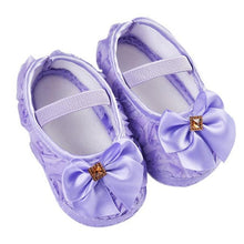 Carregar imagem no visualizador da galeria, LONSANT Toddler Kid Baby Girl Rose Bowknot Elastic Band Newborn Walking Shoes E1120
