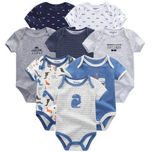 Cargar imagen en el visor de la galería, Baby Clothes 8Pcs/lots Unisex Newborn Boy&amp;Girl Rompers roupas de bebes Cotton Baby Toddler Jumpsuits Short Sleeve Baby Clothing
