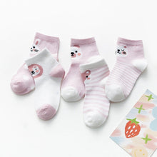 Cargar imagen en el visor de la galería, Cotton Baby Girls Socks Thin Summer Breathable Mesh Kids Toddler Socks Cute Cartoon Children Socks Infant Clothing 5Pairs/lot
