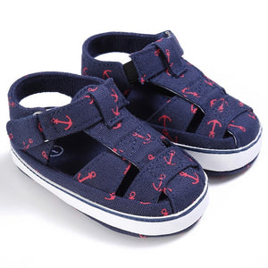 Kids Newborn Baby Boys Fashion Summer Soft Crib Shoes First Walker Anti Slip Sandals Shoe