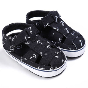 Kids Newborn Baby Boys Fashion Summer Soft Crib Shoes First Walker Anti Slip Sandals Shoe