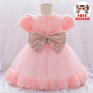 Summer Dress for Girl Baby Christening Gown First 1st Birthday Dress Party Girl Baby Clothing Toddler Clothes Infant Vestidos