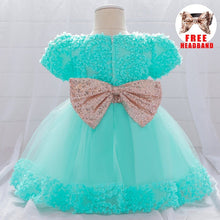 Carregar imagem no visualizador da galeria, Summer Dress for Girl Baby Christening Gown First 1st Birthday Dress Party Girl Baby Clothing Toddler Clothes Infant Vestidos
