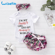 Carregar imagem no visualizador da galeria, Newborn baby girl clothes  baby girl clothing sets 2019 summer floral baby girl romper with lace skirt bebes headbands D40
