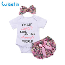 Carregar imagem no visualizador da galeria, Newborn baby girl clothes  baby girl clothing sets 2019 summer floral baby girl romper with lace skirt bebes headbands D40
