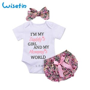 Newborn baby girl clothes  baby girl clothing sets 2019 summer floral baby girl romper with lace skirt bebes headbands D40