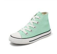 Carregar imagem no visualizador da galeria, Kids shoes for girl children canvas shoes boys sneakers Spring autumn girls shoes White High Solid fashion Children shoes
