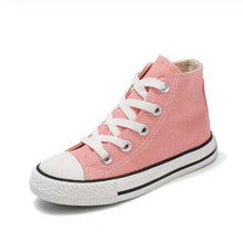 Carregar imagem no visualizador da galeria, Kids shoes for girl children canvas shoes boys sneakers Spring autumn girls shoes White High Solid fashion Children shoes
