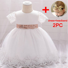 Carregar imagem no visualizador da galeria, Summer Dress for Girl Baby Christening Gown First 1st Birthday Dress Party Girl Baby Clothing Toddler Clothes Infant Vestidos
