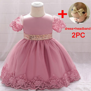 Summer Dress for Girl Baby Christening Gown First 1st Birthday Dress Party Girl Baby Clothing Toddler Clothes Infant Vestidos