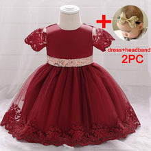 Carregar imagem no visualizador da galeria, Summer Dress for Girl Baby Christening Gown First 1st Birthday Dress Party Girl Baby Clothing Toddler Clothes Infant Vestidos
