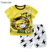 Carregar imagem no visualizador da galeria, Unni-yun Casual Baby Kids Sport Clothing Plaid Lion Clothes Sets for Boys Costumes 100% Cotton Baby Clothes 6M -4 Years Old
