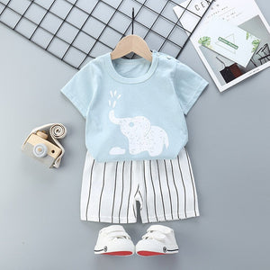 Unni-yun Casual Baby Kids Sport Clothing Plaid Lion Clothes Sets for Boys Costumes 100% Cotton Baby Clothes 6M -4 Years Old