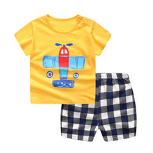 Carregar imagem no visualizador da galeria, Unni-yun Casual Baby Kids Sport Clothing Plaid Lion Clothes Sets for Boys Costumes 100% Cotton Baby Clothes 6M -4 Years Old
