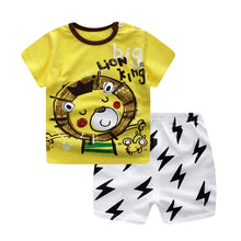 Carregar imagem no visualizador da galeria, Unni-yun Casual Baby Kids Sport Clothing Plaid Lion Clothes Sets for Boys Costumes 100% Cotton Baby Clothes 6M -4 Years Old
