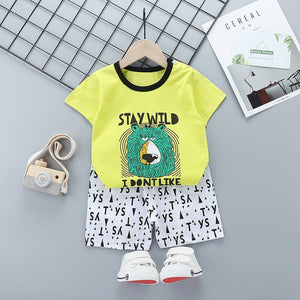 Unni-yun Casual Baby Kids Sport Clothing Plaid Lion Clothes Sets for Boys Costumes 100% Cotton Baby Clothes 6M -4 Years Old