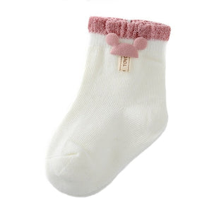 Baby Socks Cotton Socks Girls Boys Newborn Socks Cartoon Decoration Boneless Suture Children Infant Socks Baby Clothing