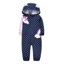 Carregar imagem no visualizador da galeria, Orangemom spring  fleece baby rompers coats for infant clothes hooded with ear lovely camo jumpsuits for baby boys clothing home
