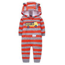 Carregar imagem no visualizador da galeria, Orangemom spring  fleece baby rompers coats for infant clothes hooded with ear lovely camo jumpsuits for baby boys clothing home
