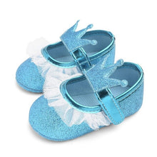 将图片加载到图库查看器，Baby Shoes Newborn PU Bow Cute Crown Non-slip Soft Bottom Baby Girl Shoes First Walker Fashion Princess Shoes
