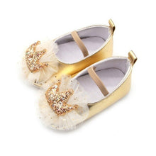 将图片加载到图库查看器，Baby Shoes Newborn PU Bow Cute Crown Non-slip Soft Bottom Baby Girl Shoes First Walker Fashion Princess Shoes
