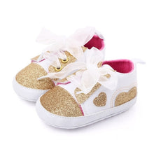 Carregar imagem no visualizador da galeria, Infant Newborn Baby Girls Polka Dots Heart Autumn Lace-Up First Walkers Sneakers Shoes Toddler Classic Casual Shoes
