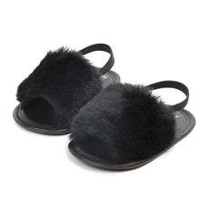 Carregar imagem no visualizador da galeria, Summer Soft Hair Style Classic Baby Girl Slipper Sandals Breathable Baby Fur Shoes Simple Elastic Sandals Princess Baby
