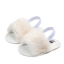 Carregar imagem no visualizador da galeria, Summer Soft Hair Style Classic Baby Girl Slipper Sandals Breathable Baby Fur Shoes Simple Elastic Sandals Princess Baby
