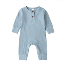 将图片加载到图库查看器，2020 Baby Spring Autumn Clothing Newborn Infant Baby Boy Girl Cotton Romper Knitted Ribbed Jumpsuit Solid Clothes Warm Outfit
