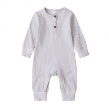 将图片加载到图库查看器，2020 Baby Spring Autumn Clothing Newborn Infant Baby Boy Girl Cotton Romper Knitted Ribbed Jumpsuit Solid Clothes Warm Outfit
