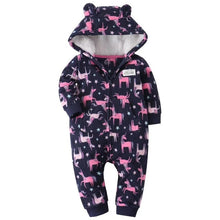 Carregar imagem no visualizador da galeria, Orangemom spring  fleece baby rompers coats for infant clothes hooded with ear lovely camo jumpsuits for baby boys clothing home
