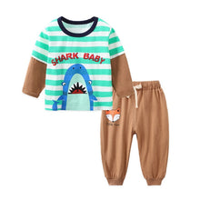 Cargar imagen en el visor de la galería, Autumn Winter 2020 Baby Boy Girls Clothes Cotton Girl Clothing Sets Cartoon Long-sleeved T-shirt+Pants Infant Clothes 2pcs Suit
