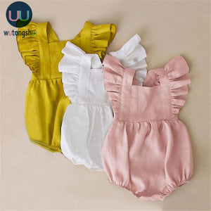 Summer Baby Girls Rompers Ruffles Princess Baby Clothing Bebe Roupas Newborn Baby Clothes Infant Overalls Clothing Baby Outfit