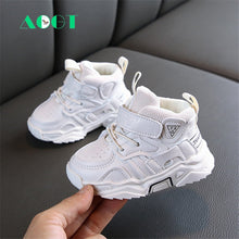 Cargar imagen en el visor de la galería, AOGT 2020 Autumn Baby Girl Boy Toddler Shoes Infant Casual Walkers Shoes Soft Bottom Comfortable Kid Sneakers Black White
