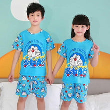 Cargar imagen en el visor de la galería, 2020 children pajamas set kids baby girl boys cartoon casual clothing costume short sleeve children sleepwear pajamas sets
