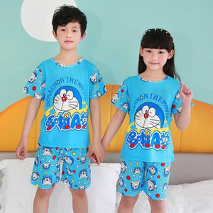 2020 children pajamas set kids baby girl boys cartoon casual clothing costume short sleeve children sleepwear pajamas sets