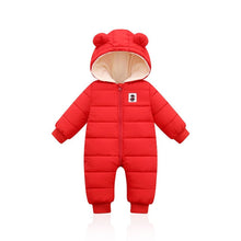 Carregar imagem no visualizador da galeria, LZH 2020 Autumn Winter Infant Baby Clothing New Baby Boys Thick Down Cotton Jumpsuit Girls Long-sleeved Hooded Romper 3-12 Month
