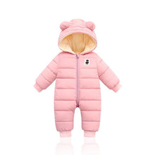 Carregar imagem no visualizador da galeria, LZH 2020 Autumn Winter Infant Baby Clothing New Baby Boys Thick Down Cotton Jumpsuit Girls Long-sleeved Hooded Romper 3-12 Month
