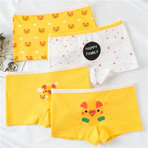 4 Pcs/lot Children Panties Briefs Kids Underwear Baby Cotton Sweet Design Panties  Cute Underpants Children Clothing