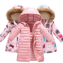 Carregar imagem no visualizador da galeria, Kids Girls Jacket 2020 Autumn Winter Jacket For Girls Coat Baby Warm Hooded Outerwear Coat Girls Clothing Children Down Parkas
