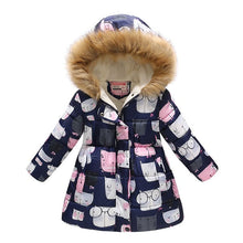 Carregar imagem no visualizador da galeria, Kids Girls Jacket 2020 Autumn Winter Jacket For Girls Coat Baby Warm Hooded Outerwear Coat Girls Clothing Children Down Parkas
