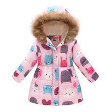 Carregar imagem no visualizador da galeria, Kids Girls Jacket 2020 Autumn Winter Jacket For Girls Coat Baby Warm Hooded Outerwear Coat Girls Clothing Children Down Parkas
