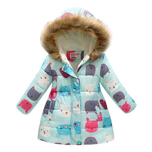 Carregar imagem no visualizador da galeria, Kids Girls Jacket 2020 Autumn Winter Jacket For Girls Coat Baby Warm Hooded Outerwear Coat Girls Clothing Children Down Parkas
