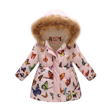 Carregar imagem no visualizador da galeria, Kids Girls Jacket 2020 Autumn Winter Jacket For Girls Coat Baby Warm Hooded Outerwear Coat Girls Clothing Children Down Parkas
